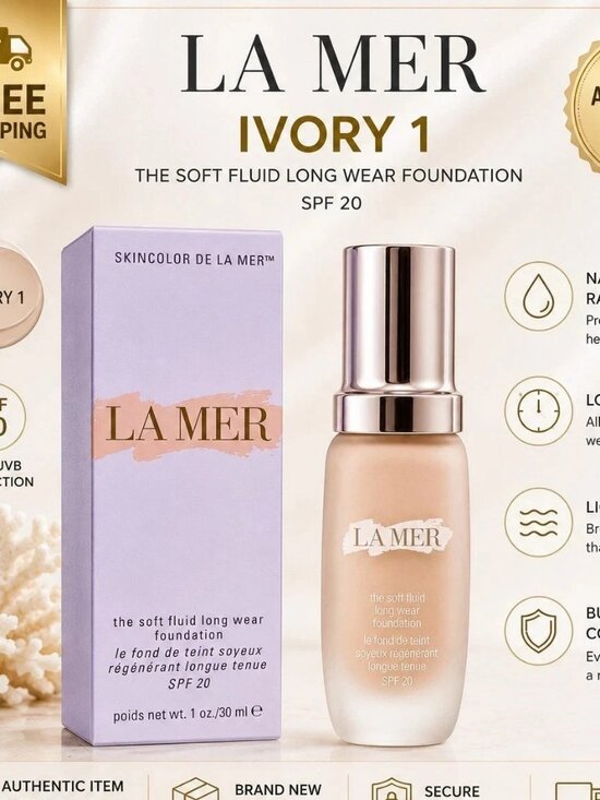 La Mer Other - La Mer Skincolor de La Mer Soft Fluid Long Wear Foundation Ivory 1 SPF 20 1 oz